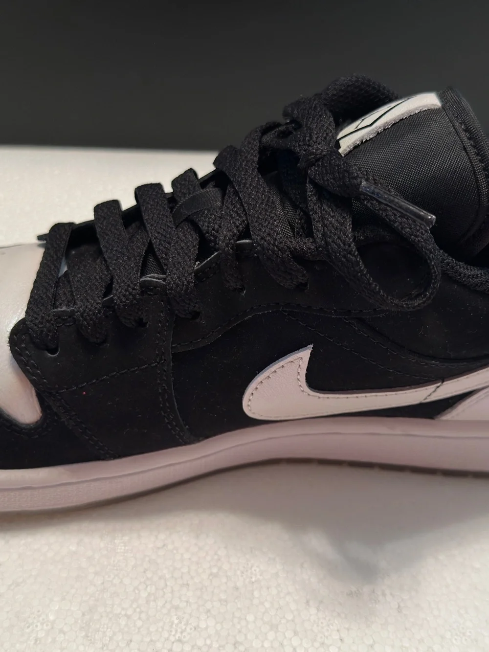 Jordan Men’s Black and White Low-Top Sneakers